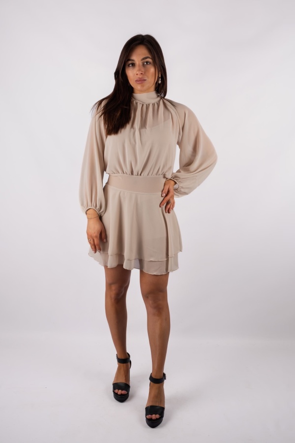 Soli - delicate beige midi dress