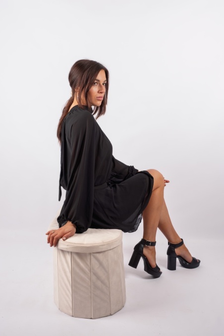 Soli - black elegant fitted dress
