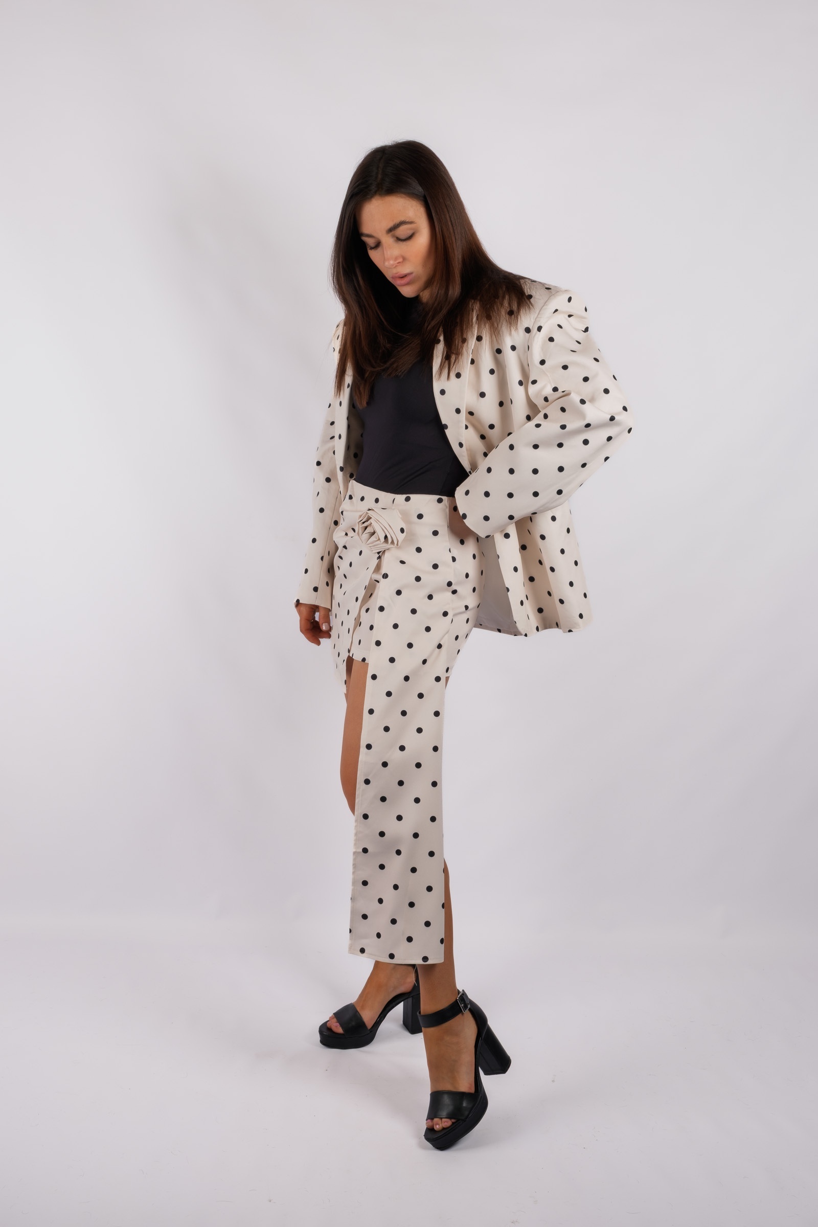 Chéri - elegant polka-dot jacket, jacket with skirt