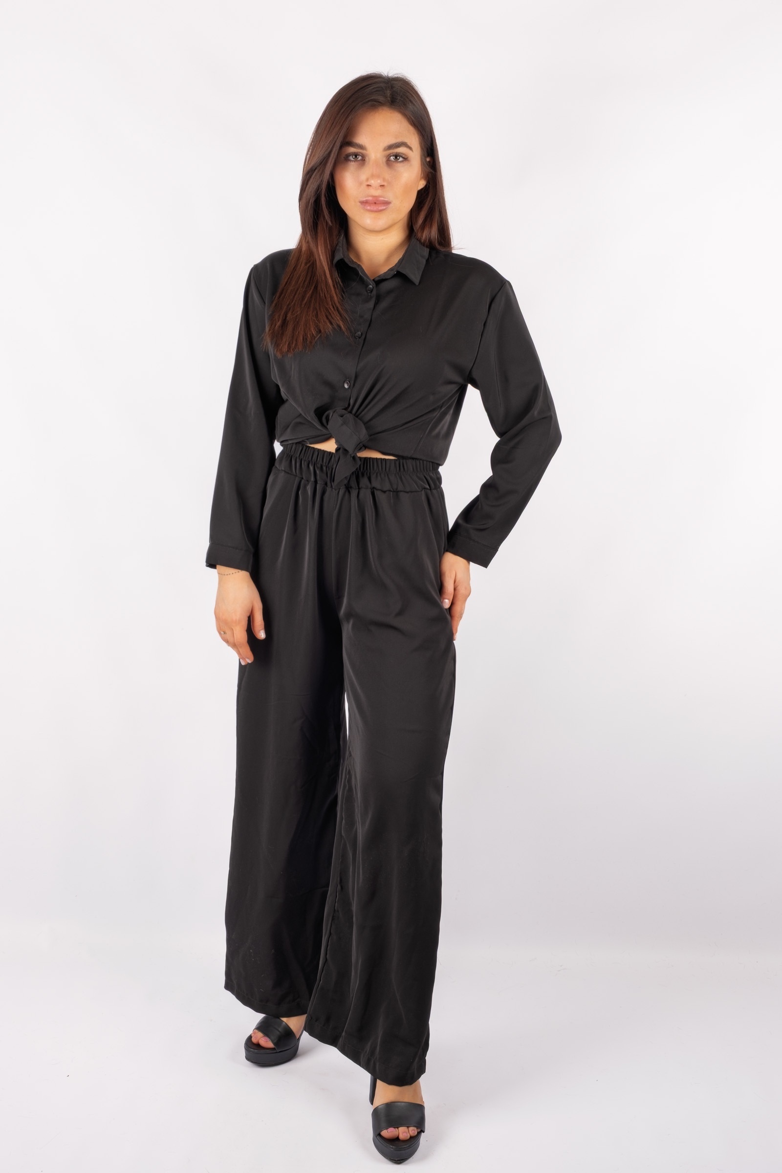 Loris - black shirt and trousers set