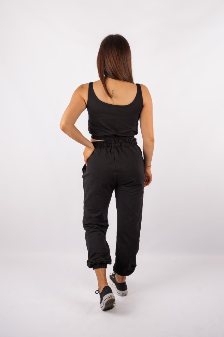 Leda - black tracksuit set with a black top