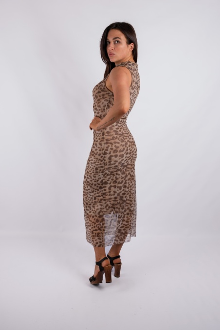 Cara - fitted leopard print dress