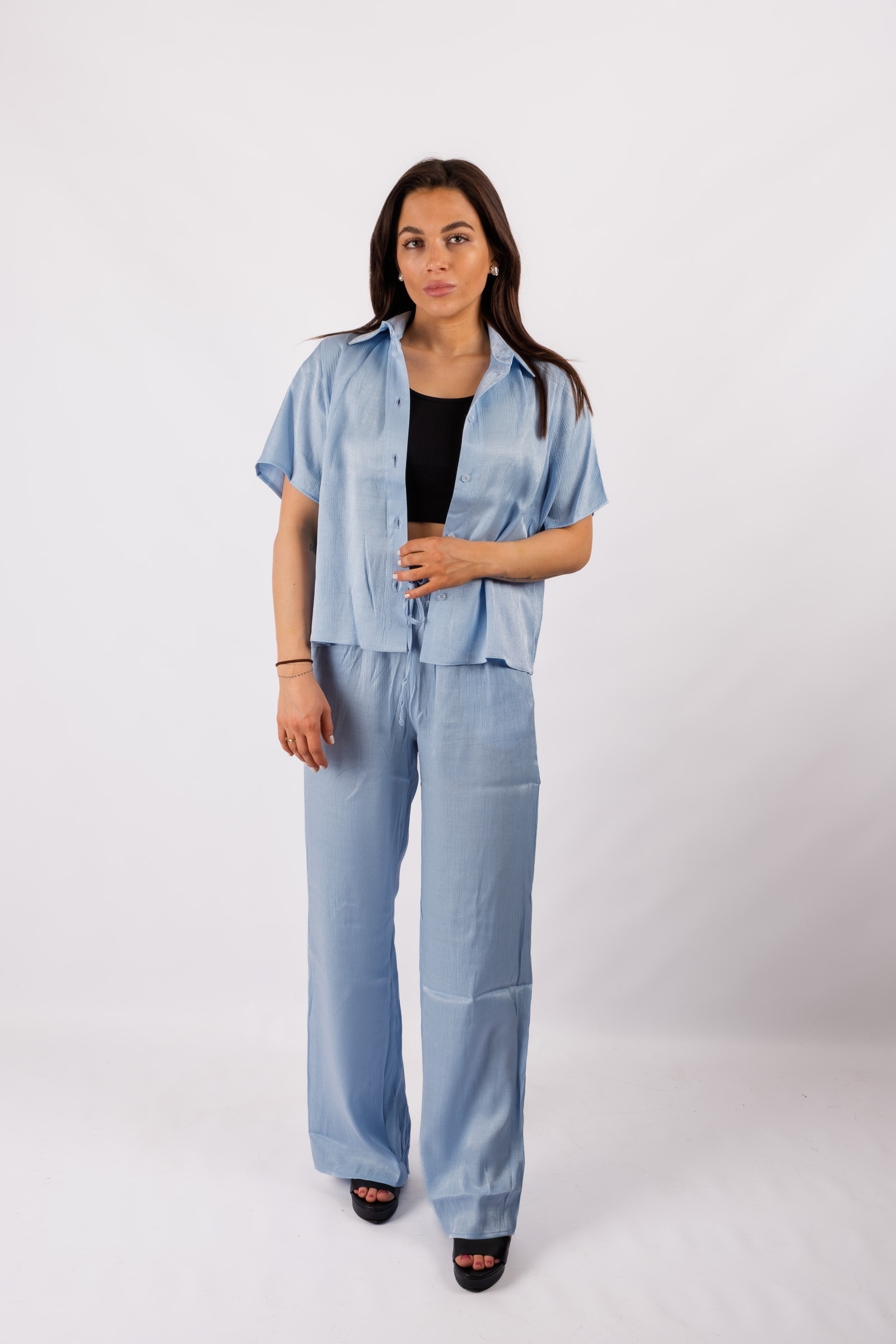 La Mer - light blue shirt and trousers set