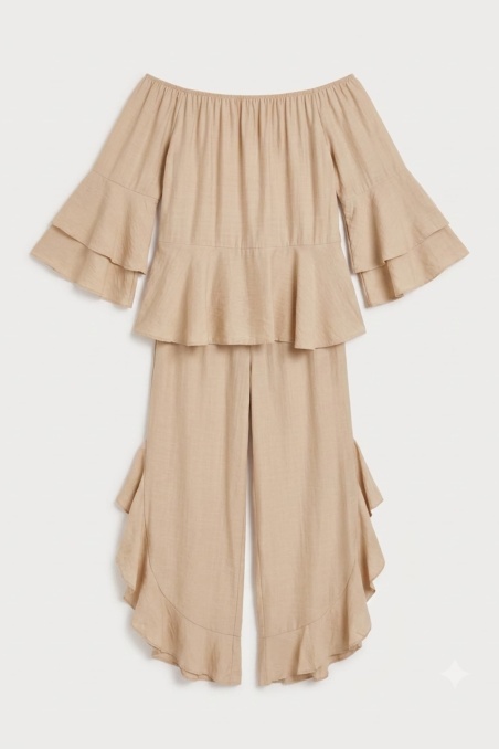 Livia - beżowy komplet boho