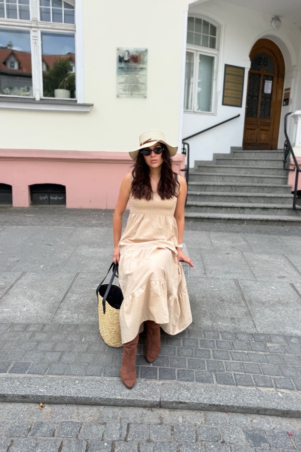 Amira - sukienka z falbankami maxi 2