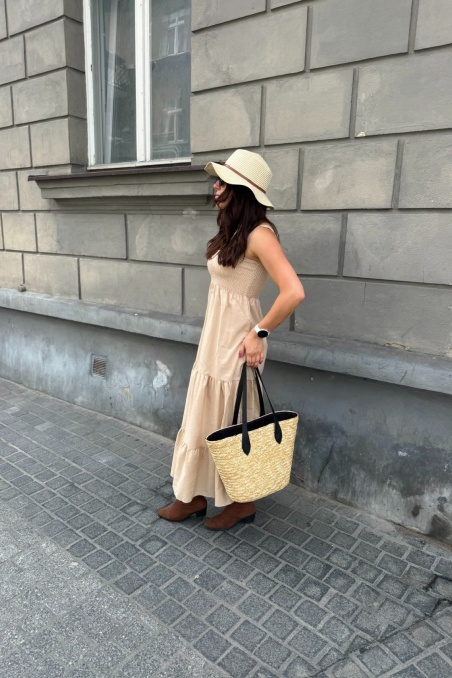 Amira - sukienka z falbankami maxi