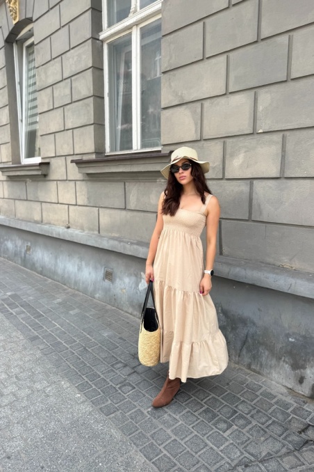 Amira - sukienka z falbankami maxi