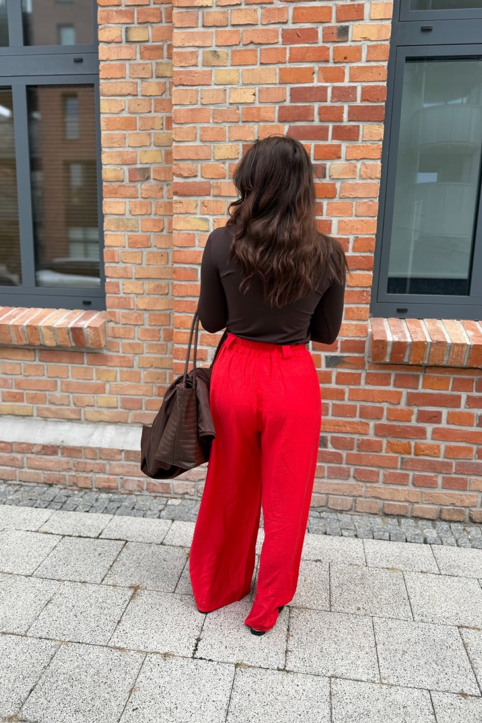 Palazo - red airy trousers