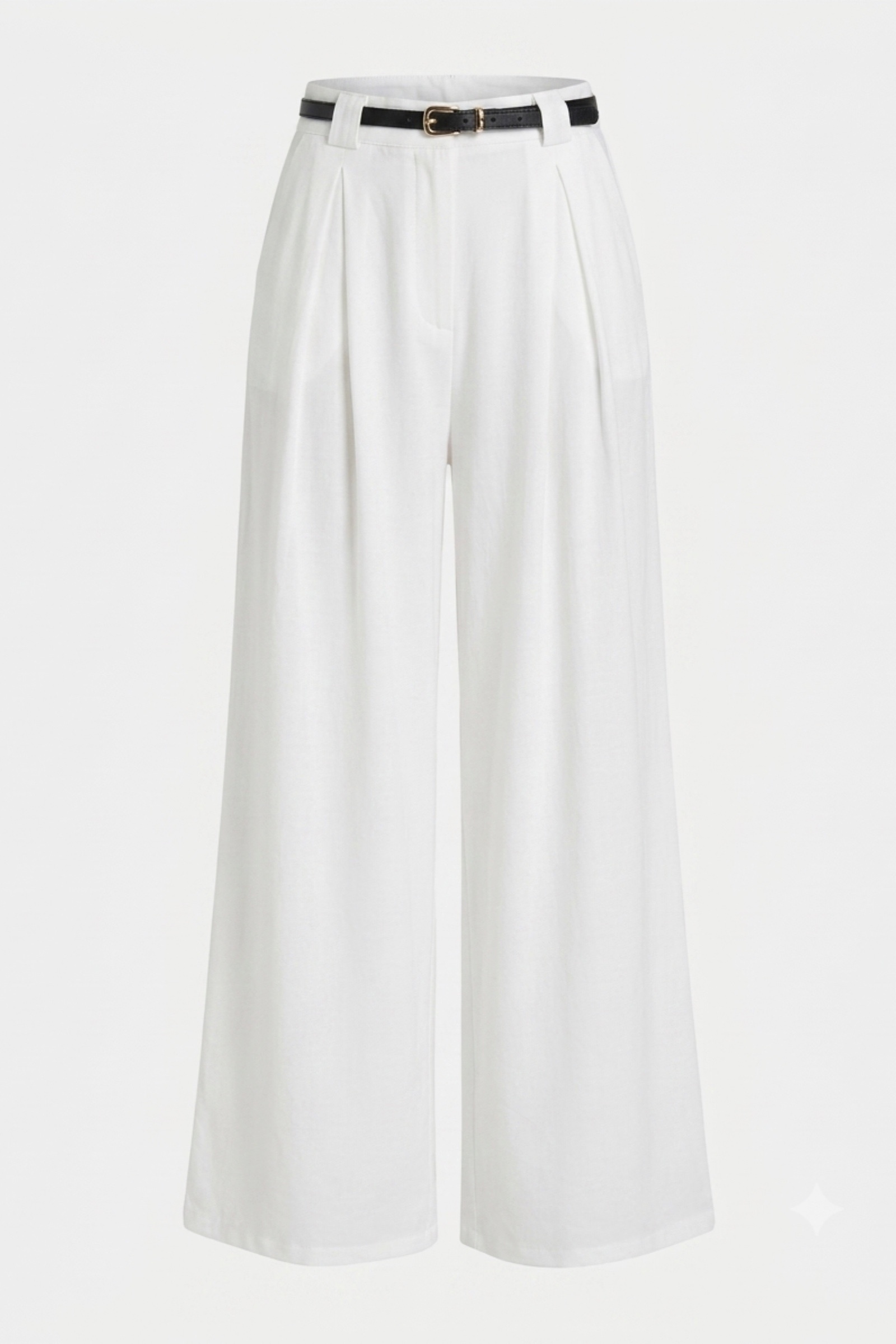 Palazo - cream airy viscose trousers