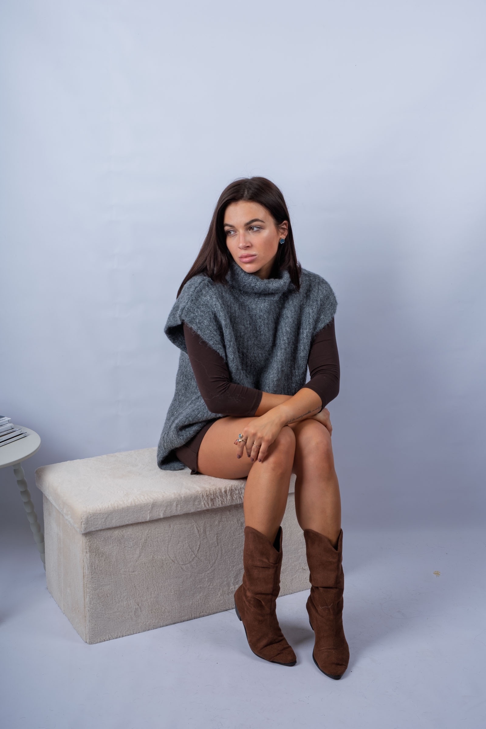 Greya - wool-blend sleeveless knit | Nimes Boutique