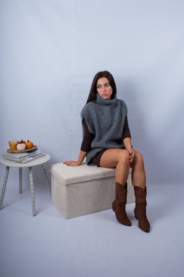 Greya - bezrękawnik z dodatkiem wełny | Nimes Boutique 2