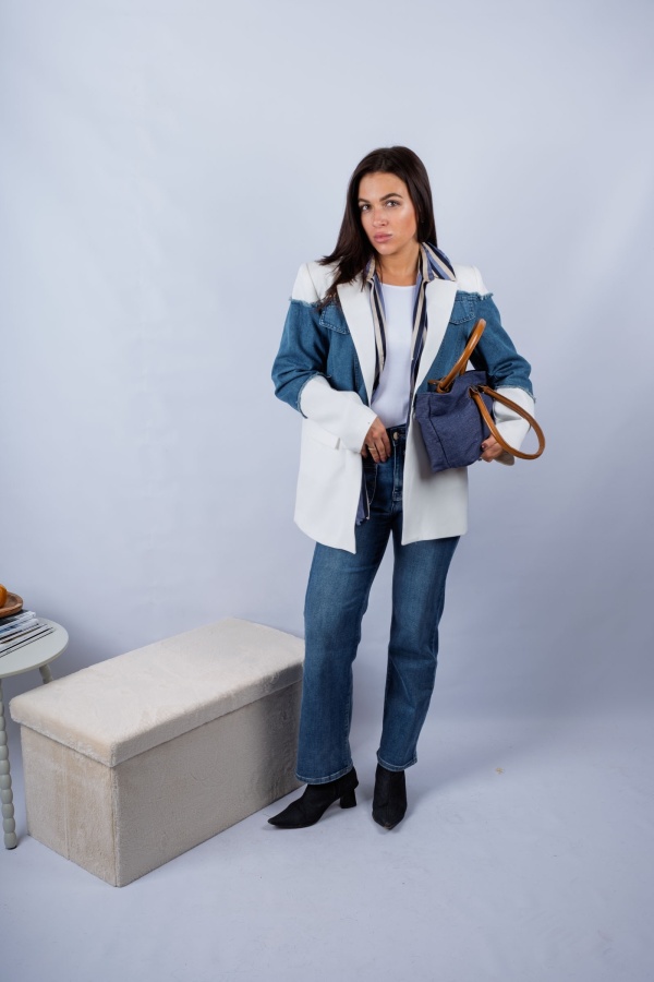 Jeanny - denim blazer | Nimes Boutique