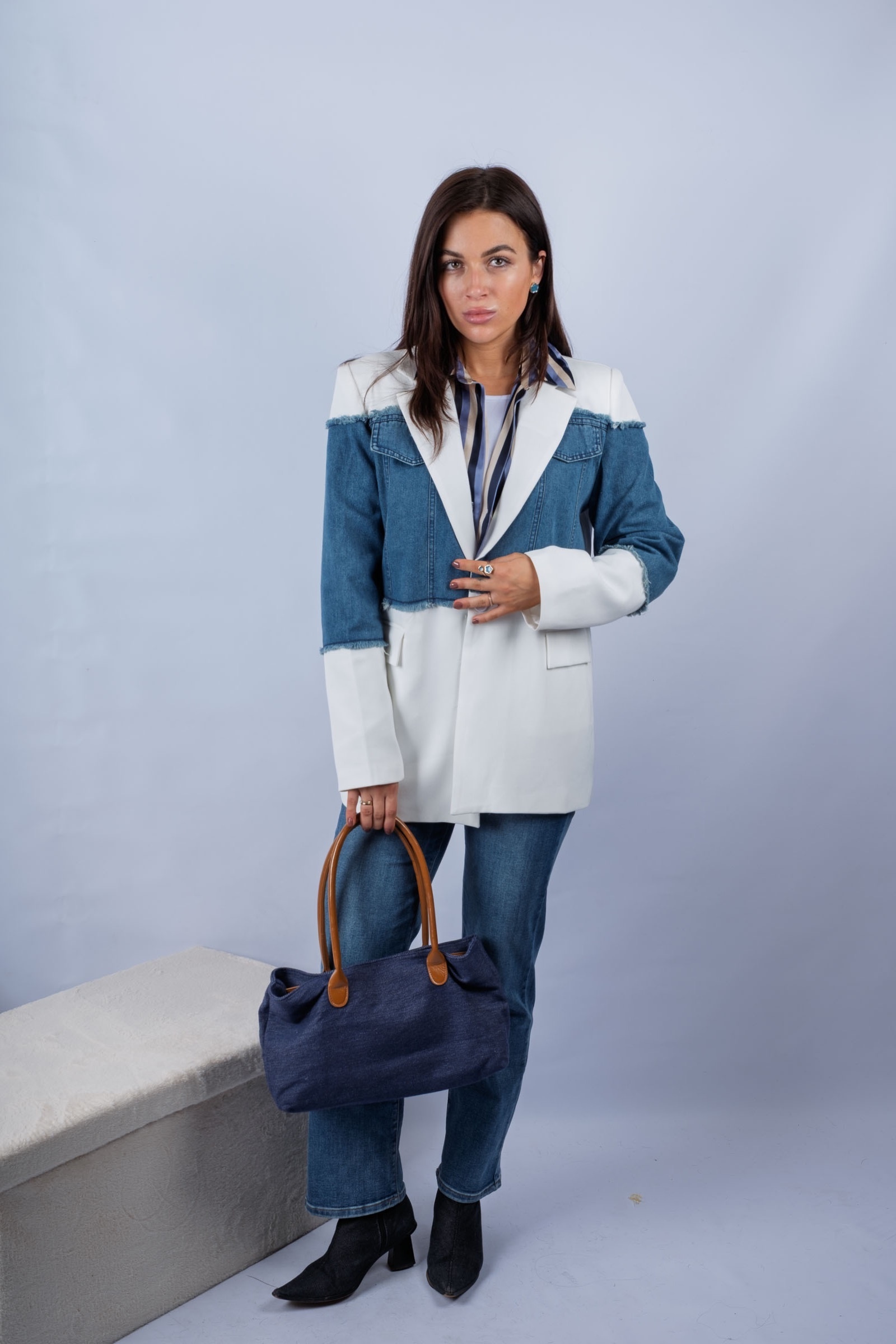 Jeanny - denim blazer | Nimes Boutique