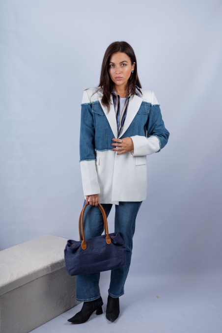 Jeanny - denim blazer | Nimes Boutique
