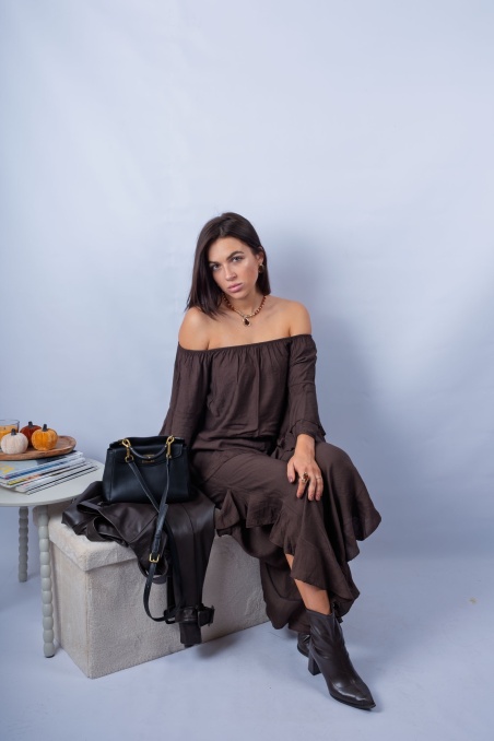 Livia - chocolate ruffled set